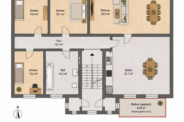 Predaj bytu 5-izbový 132 m², Rather Kreuzweg 63a, Düsseldorf, Severné Porýnie - Westfálsko Predaj bytu 5-izbový 132 m², Rather Kreuzweg 63a, Düsseldorf, Severné Porýnie - Westfálsko