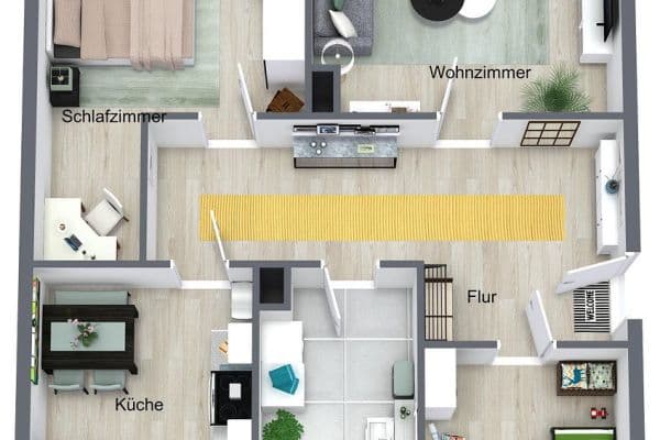Prenájom bytu 3-izbový 84 m², Chemnitzer Str. 72, Meerane, Sasko Prenájom bytu 3-izbový 84 m², Chemnitzer Str. 72, Meerane, Sasko