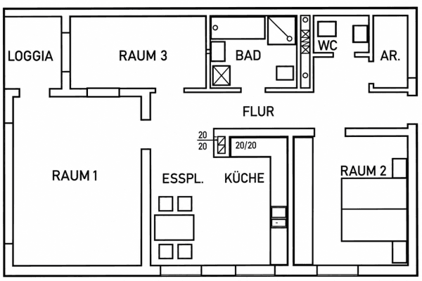 Predaj bytu 3-izbový 84 m², Maisstraße 32, Duisburg Predaj bytu 3-izbový 84 m², Maisstraße 32, Duisburg