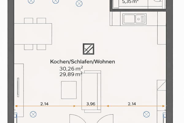 Prenájom bytu 1-izbový 45 m², Schillerstr., Mülheim a. d. Ruhr Prenájom bytu 1-izbový 45 m², Schillerstr., Mülheim a. d. Ruhr