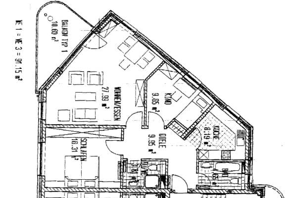 Prenájom bytu 3-izbový 91 m², Bielefelder Straße 7, Herne Prenájom bytu 3-izbový 91 m², Bielefelder Straße 7, Herne