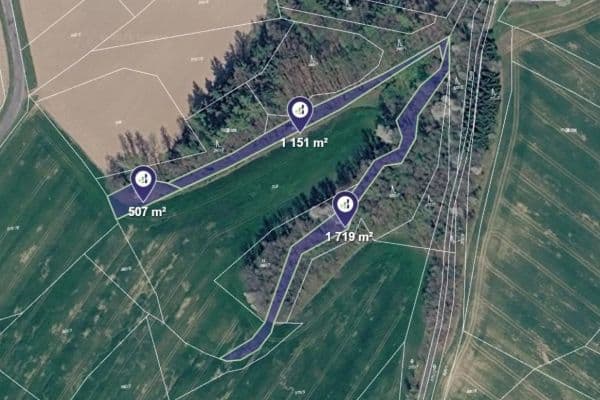 Predaj pozemku 3.377 m², Borek Predaj pozemku 3.377 m², Borek