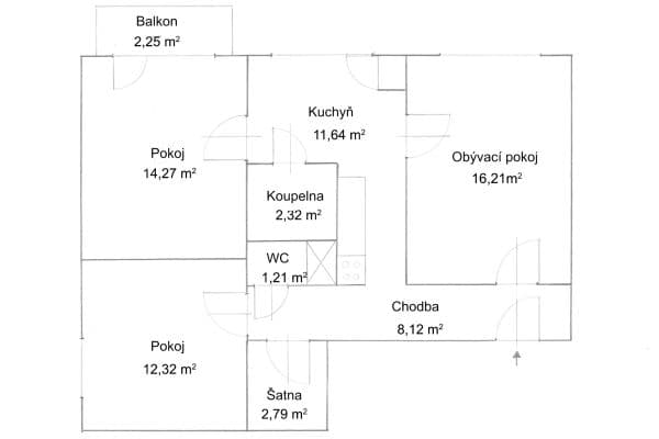 Predaj bytu 3-izbový 69 m², Sadová, Hodonín Predaj bytu 3-izbový 69 m², Sadová, Hodonín