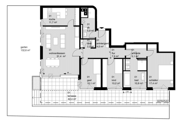 Predaj bytu 4-izbový 138 m², Osserstr. 50, München, Bavorsko Predaj bytu 4-izbový 138 m², Osserstr. 50, München, Bavorsko