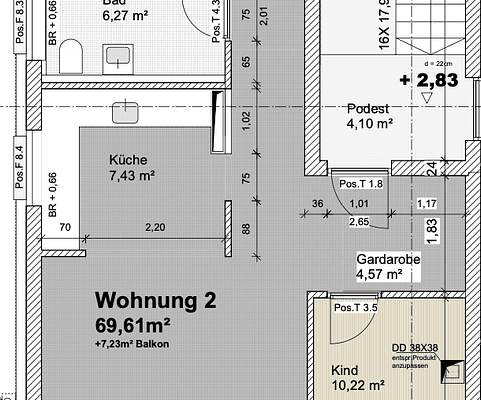 Prenájom bytu 3-izbový 70 m², Waldperlacher Str. 88, München, Bavorsko Prenájom bytu 3-izbový 70 m², Waldperlacher Str. 88, München, Bavorsko