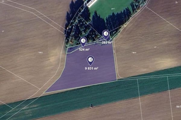 Predaj pozemku 3.547 m², Kvíčovice Predaj pozemku 3.547 m², Kvíčovice