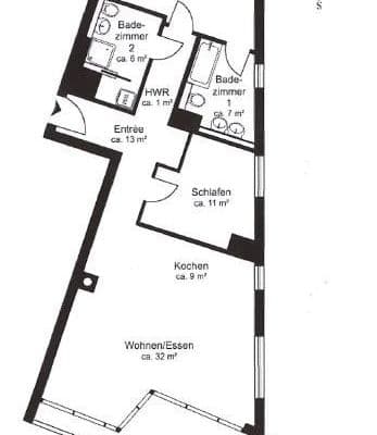 Prenájom bytu 3-izbový 107 m², Überseeallee 8, Hamburg, Hamburg Prenájom bytu 3-izbový 107 m², Überseeallee 8, Hamburg, Hamburg