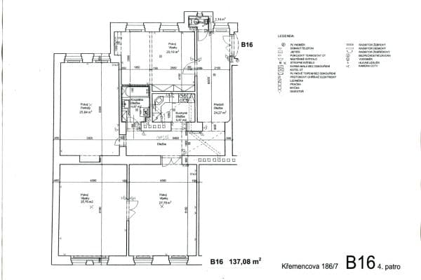 Prenájom bytu 4-izbový 137 m², Křemencova, Praha Prenájom bytu 4-izbový 137 m², Křemencova, Praha