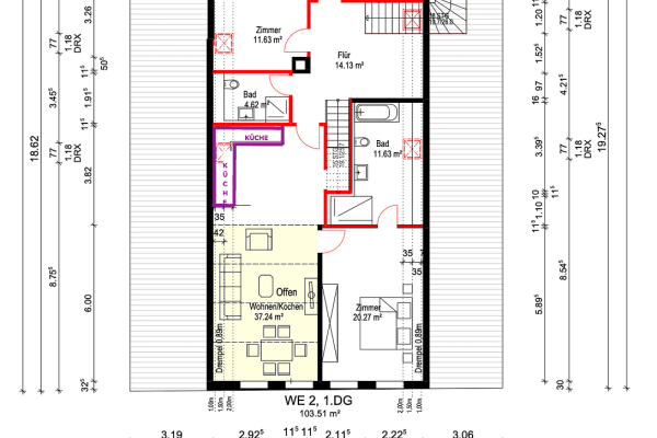 Prenájom bytu 4-izbový 124 m², Hollern-Twielenfleth Prenájom bytu 4-izbový 124 m², Hollern-Twielenfleth