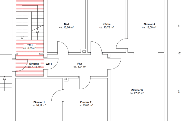 Prenájom bytu 4-izbový 108 m², Niederstraße 9, Recklinghausen Prenájom bytu 4-izbový 108 m², Niederstraße 9, Recklinghausen