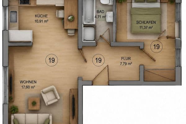 Predaj bytu 2-izbový 50 m², Mühlheimerstraße 37, Mühlheim am Main Predaj bytu 2-izbový 50 m², Mühlheimerstraße 37, Mühlheim am Main