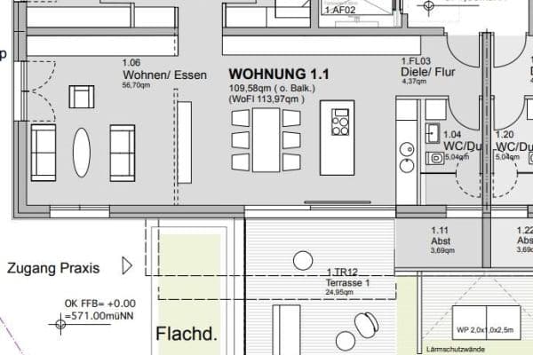Prenájom bytu 3-izbový 113 m², Wilhelm-Schussen-Str. 44, Bad Schussenried Prenájom bytu 3-izbový 113 m², Wilhelm-Schussen-Str. 44, Bad Schussenried