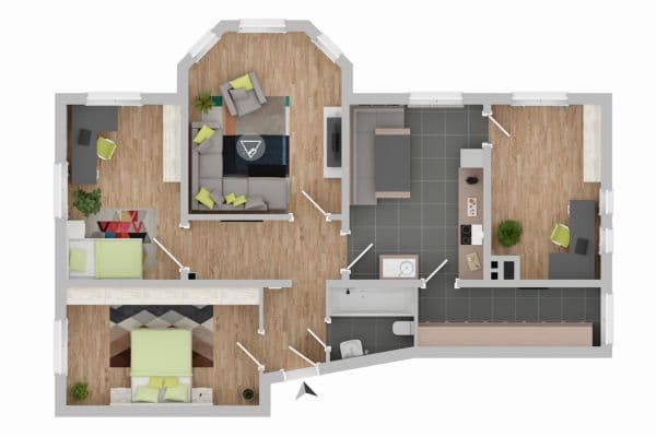 Prenájom bytu 4-izbový 96 m², Friedhofstraße 10, Hamburg, Hamburg Prenájom bytu 4-izbový 96 m², Friedhofstraße 10, Hamburg, Hamburg
