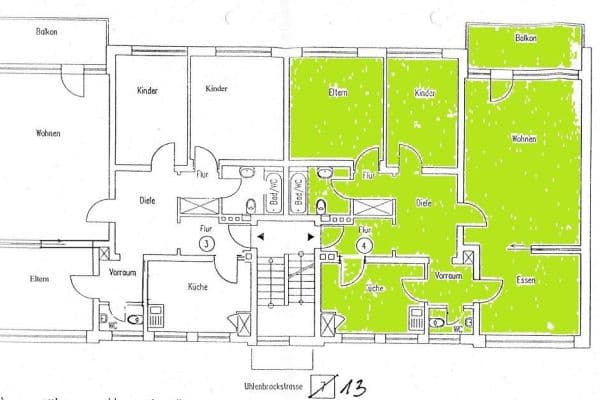 Prenájom bytu 4-izbový 102 m², Uhlenbrockstrasse 13, Gelsenkirchen Prenájom bytu 4-izbový 102 m², Uhlenbrockstrasse 13, Gelsenkirchen