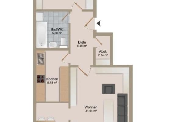 Prenájom bytu 3-izbový 75 m², Uhlandstraße 12, Blumberg, Bádensko-Wurttembersko Prenájom bytu 3-izbový 75 m², Uhlandstraße 12, Blumberg, Bádensko-Wurttembersko