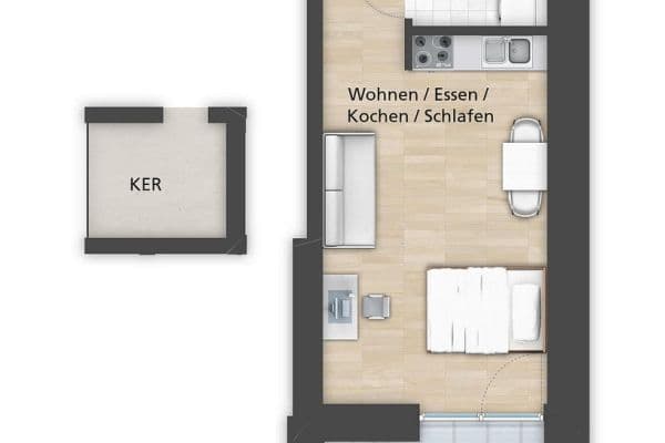 Prenájom bytu 2-izbový 54 m², Theodor-Mathieu-Straße, Bamberg, Bavorsko Prenájom bytu 2-izbový 54 m², Theodor-Mathieu-Straße, Bamberg, Bavorsko