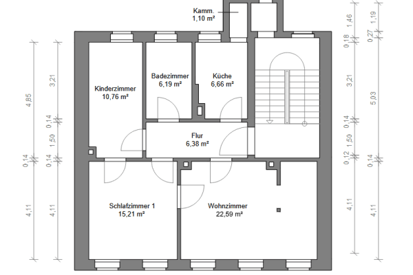Prenájom bytu 3-izbový 69 m², Kantstraße 32, Wurzen, Sasko Prenájom bytu 3-izbový 69 m², Kantstraße 32, Wurzen, Sasko