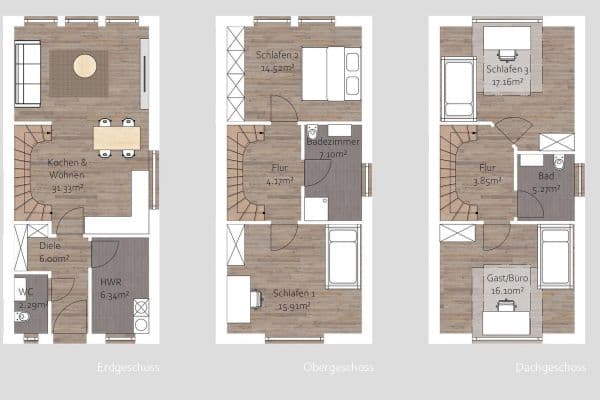 Prenájom domu 127 m², pozemek 100 m², Paderborn, Severné Porýnie - Westfálsko Prenájom domu 127 m², pozemek 100 m², Paderborn, Severné Porýnie - Westfálsko