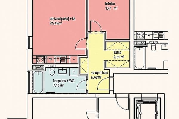 Prenájom bytu 2-izbový 57 m², Boží Hora, Ivančice Prenájom bytu 2-izbový 57 m², Boží Hora, Ivančice