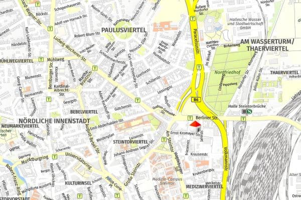 Prenájom bytu 3-izbový 70 m², Ernst-Kromayer-Straße 11, Halle, Sasko-Anhaltsko Prenájom bytu 3-izbový 70 m², Ernst-Kromayer-Straße 11, Halle, Sasko-Anhaltsko
