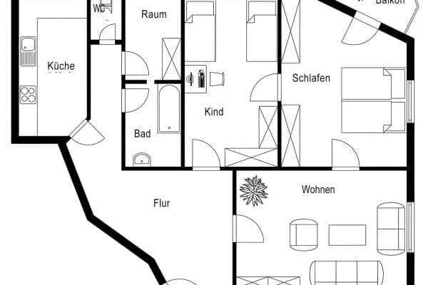 Prenájom bytu 3-izbový 110 m², Valleystraße 19, München, Bavorsko Prenájom bytu 3-izbový 110 m², Valleystraße 19, München, Bavorsko