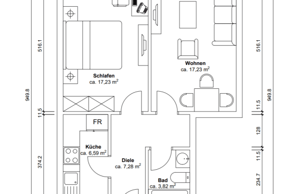 Predaj bytu 2-izbový 53 m², Essen, Severné Porýnie - Westfálsko Predaj bytu 2-izbový 53 m², Essen, Severné Porýnie - Westfálsko