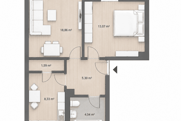 Predaj bytu 2-izbový 54 m², Daimlerstraße 3, Köln, Severné Porýnie - Westfálsko Predaj bytu 2-izbový 54 m², Daimlerstraße 3, Köln, Severné Porýnie - Westfálsko
