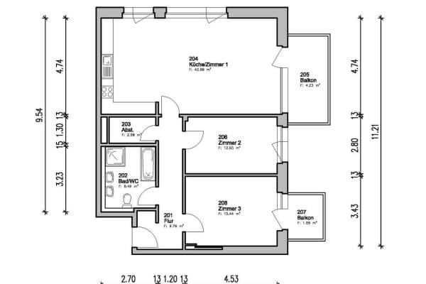 Predaj bytu 3-izbový 96 m², Bremen, Brémy Predaj bytu 3-izbový 96 m², Bremen, Brémy