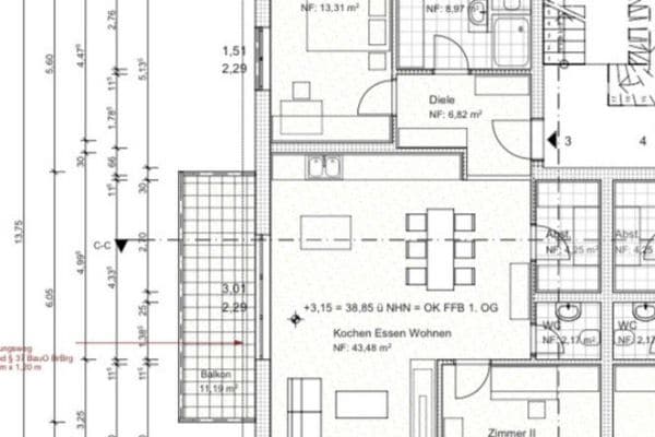 Prenájom bytu 3-izbový 99 m², Verbindungsweg 3, Velten Prenájom bytu 3-izbový 99 m², Verbindungsweg 3, Velten
