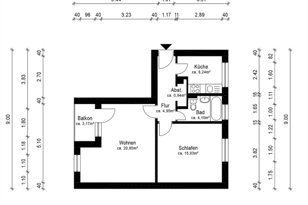Prenájom bytu 2-izbový 56 m², Berlin, Berlín Prenájom bytu 2-izbový 56 m², Berlin, Berlín