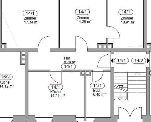 Prenájom bytu 3-izbový 71 m², Greflinger Str. 14, Regensburg, Bavorsko Prenájom bytu 3-izbový 71 m², Greflinger Str. 14, Regensburg, Bavorsko