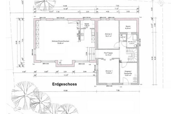 Predaj domu 202 m², pozemek 700 m², Vogelherdstraße 11, Rückersdorf Predaj domu 202 m², pozemek 700 m², Vogelherdstraße 11, Rückersdorf