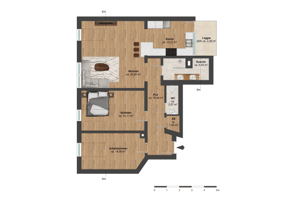 Prenájom bytu 3-izbový 90 m², Zwickau, Sasko Prenájom bytu 3-izbový 90 m², Zwickau, Sasko