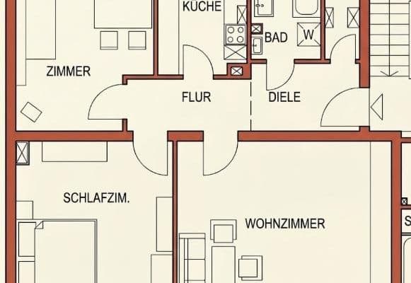 Prenájom bytu 3-izbový 84 m², Muggenhofer Str., Nürnberg, Bavorsko Prenájom bytu 3-izbový 84 m², Muggenhofer Str., Nürnberg, Bavorsko