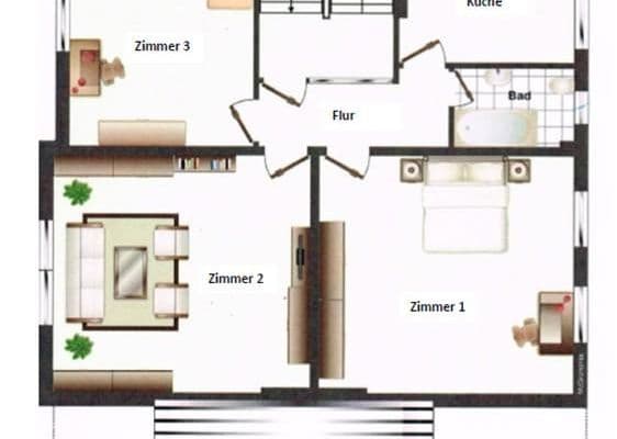 Prenájom bytu 3-izbový 100 m², Bismarckallee, Ahrensburg Prenájom bytu 3-izbový 100 m², Bismarckallee, Ahrensburg