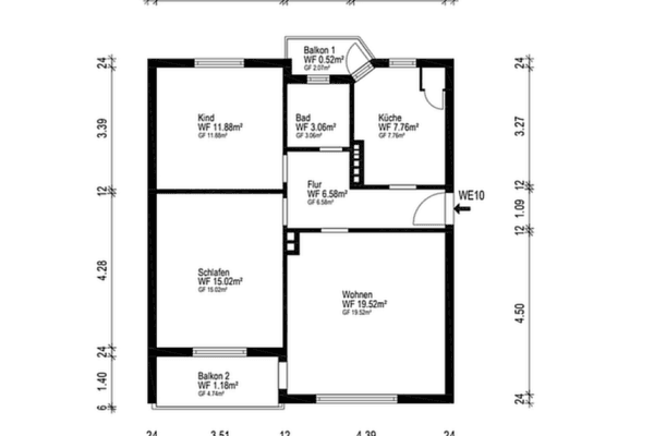 Predaj bytu 3-izbový 66 m², Bremerhaven, Brémy Predaj bytu 3-izbový 66 m², Bremerhaven, Brémy