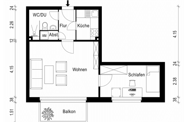 Predaj bytu 2-izbový 45 m², Hamburg Predaj bytu 2-izbový 45 m², Hamburg