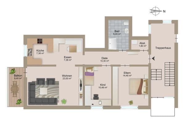 Predaj bytu 3-izbový 84 m², Wiesloch Predaj bytu 3-izbový 84 m², Wiesloch
