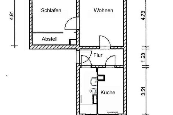 Predaj bytu 2-izbový 46 m², Leipzig, Sasko Predaj bytu 2-izbový 46 m², Leipzig, Sasko