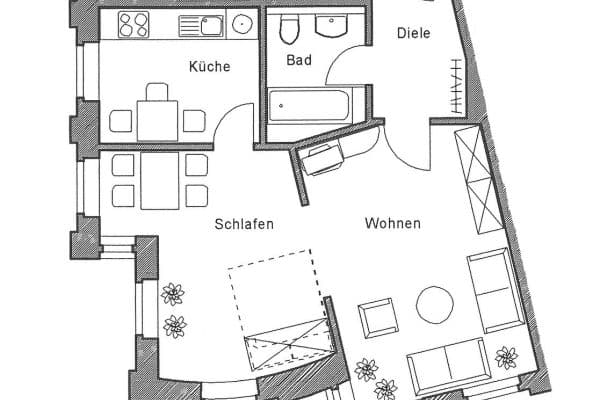 Prenájom bytu 2-izbový 52 m², Bahnhofstrasse 41, Andernach Prenájom bytu 2-izbový 52 m², Bahnhofstrasse 41, Andernach