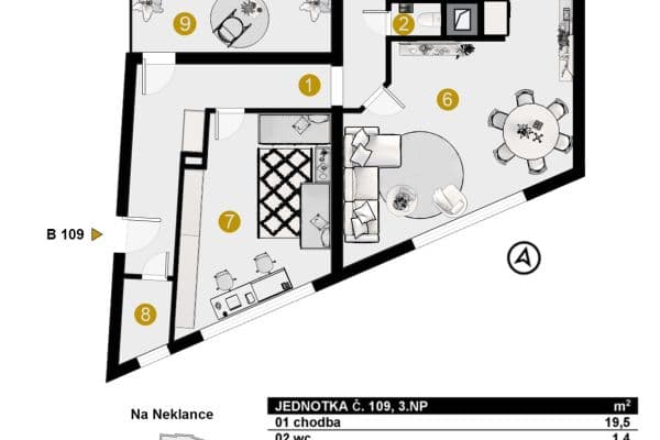 Predaj bytu 3-izbový 110 m², Nad Koulkou, Praha Predaj bytu 3-izbový 110 m², Nad Koulkou, Praha