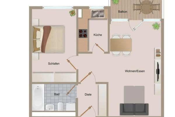 Prenájom bytu 2-izbový 49 m², Stuttgart Prenájom bytu 2-izbový 49 m², Stuttgart