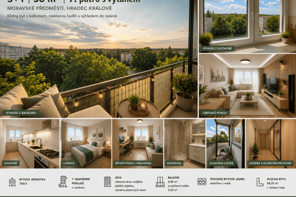 Predaj bytu 3-izbový 64 m², Severní, Hradec Králové, Královéhradecký kraj Predaj bytu 3-izbový 64 m², Severní, Hradec Králové, Královéhradecký kraj