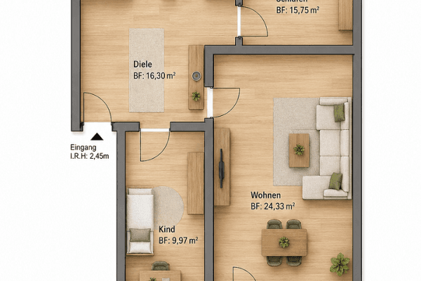 Prenájom bytu 3-izbový 86 m², Wiesbaden Prenájom bytu 3-izbový 86 m², Wiesbaden