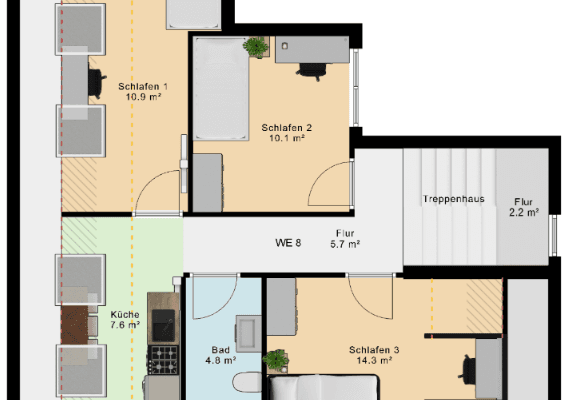 Predaj bytu 3-izbový 56 m², Nürnberg, Bavorsko Predaj bytu 3-izbový 56 m², Nürnberg, Bavorsko