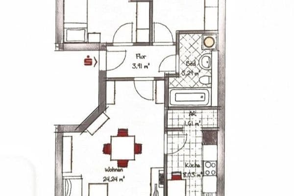 Prenájom bytu 3-izbový 75 m², Veilchenweg 3, Wildau Prenájom bytu 3-izbový 75 m², Veilchenweg 3, Wildau