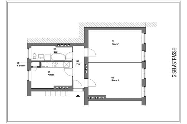 Prenájom bytu 2-izbový 62 m², Giselastr.34, Berlin, Berlín Prenájom bytu 2-izbový 62 m², Giselastr.34, Berlin, Berlín
