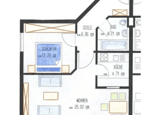 Prenájom bytu 2-izbový 58 m², Germering, Bavorsko Prenájom bytu 2-izbový 58 m², Germering, Bavorsko