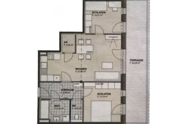 Predaj bytu 3-izbový 67 m², Unken Predaj bytu 3-izbový 67 m², Unken