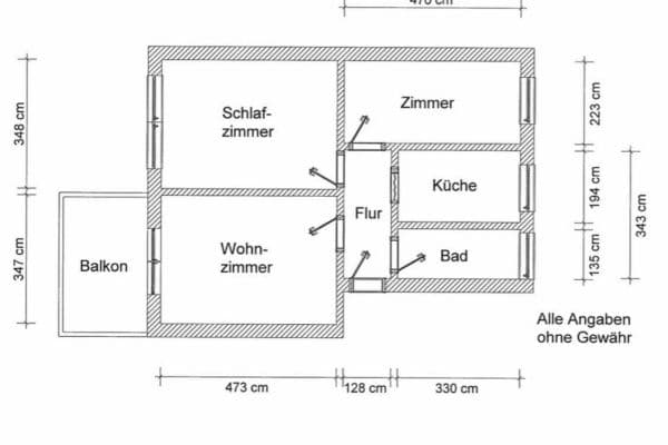 Prenájom bytu 3-izbový 62 m², Straße der DSF 32, Güstrow, Meklenbursko-Predpomoransko Prenájom bytu 3-izbový 62 m², Straße der DSF 32, Güstrow, Meklenbursko-Predpomoransko